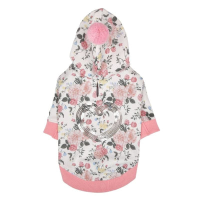 Ivory & Pink Calla Dog Hoodie NEW ARRIVAL, PUPPIA