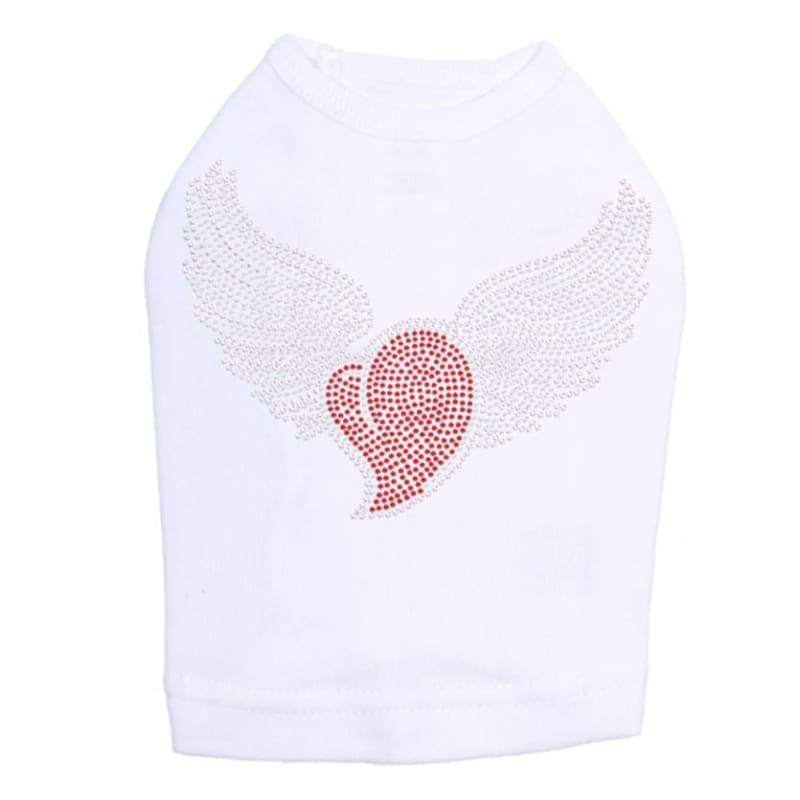 Heart & Wings Rhinestone Dog Tank Top clothes for small dogs, cute dog apparel, cute dog clothes, dog apparel, dog sweaters