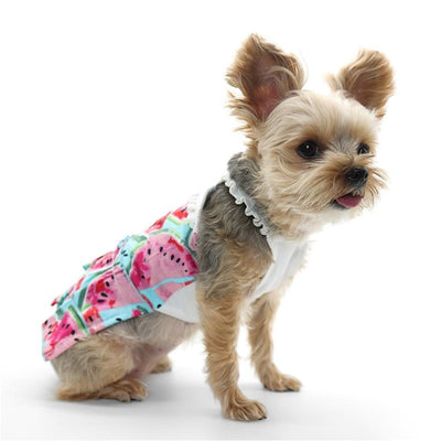 Watermelon Delight Dog Dress Dog Apparel clothes for small dogs, COATS, cute dog apparel, cute dog clothes, cute dog dresses