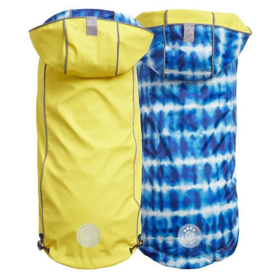 Yellow & Blue Elasto-Fit Reversible Raincoat Dog Apparel NEW ARRIVAL