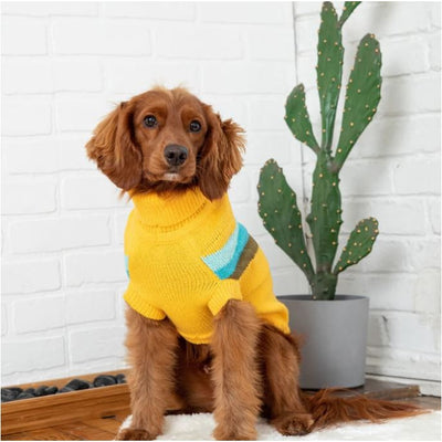 Yellow Alpine Dog Sweater Dog Apparel NEW ARRIVAL